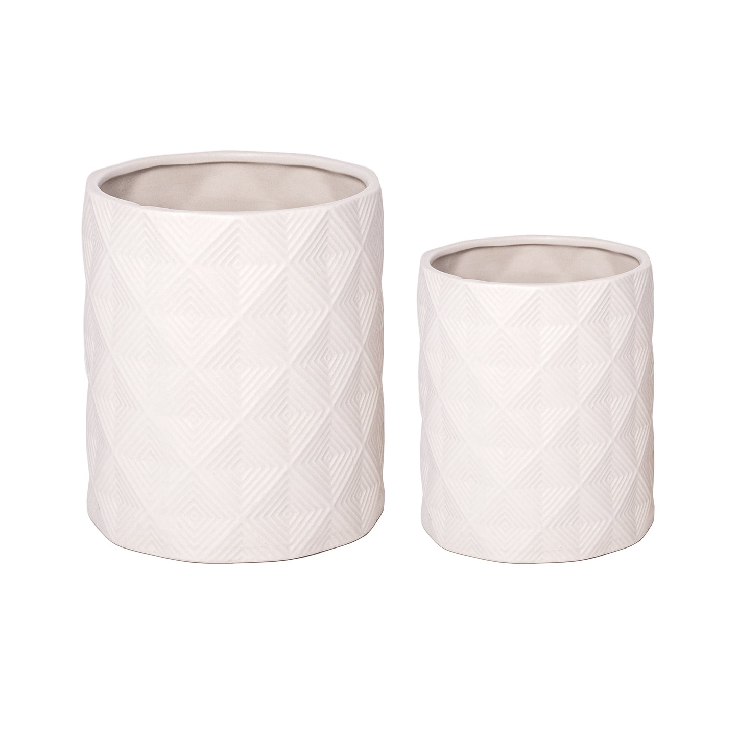 Grettina Ceramic Faceted Jar (Set of 2)