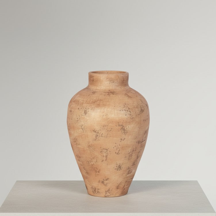 Kavya Modern Matte Sculptural Brown Vase