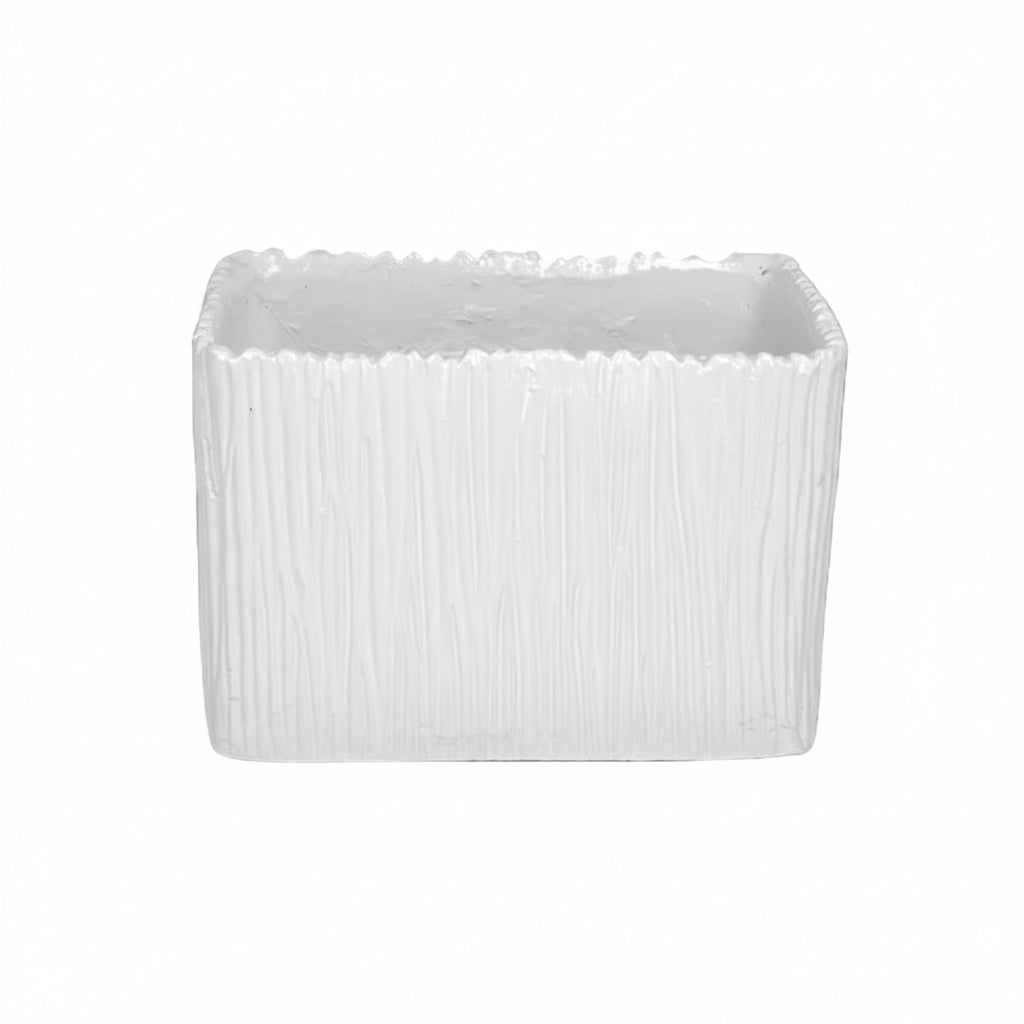 Rita Rectangular Embossed Planter - Small