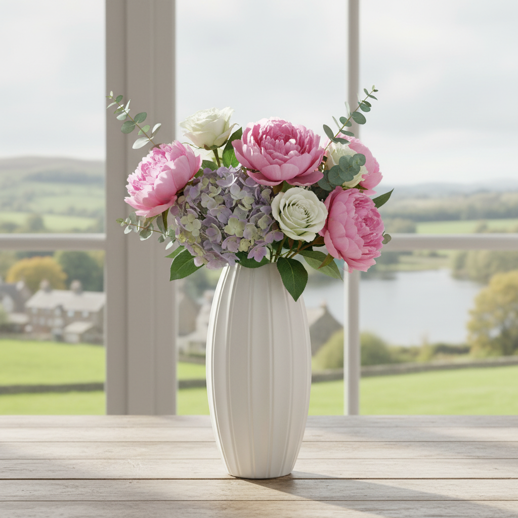Siella Ceramic Round Cylinder Vase