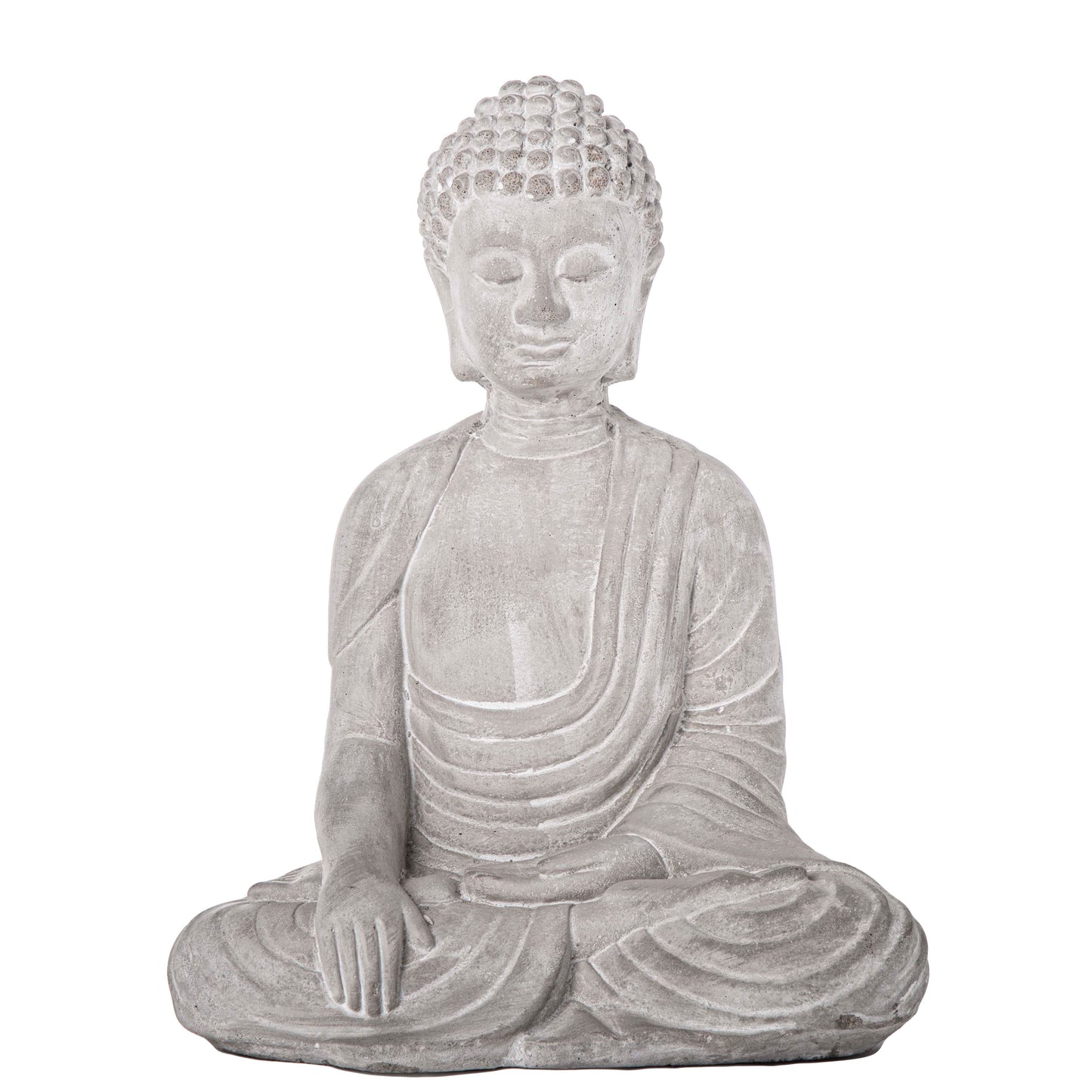 Serava Cement Meditating Buddha Figurine