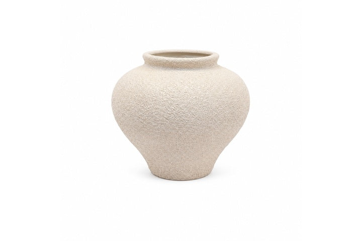Bina Bulbous Textured Ceramic Vase