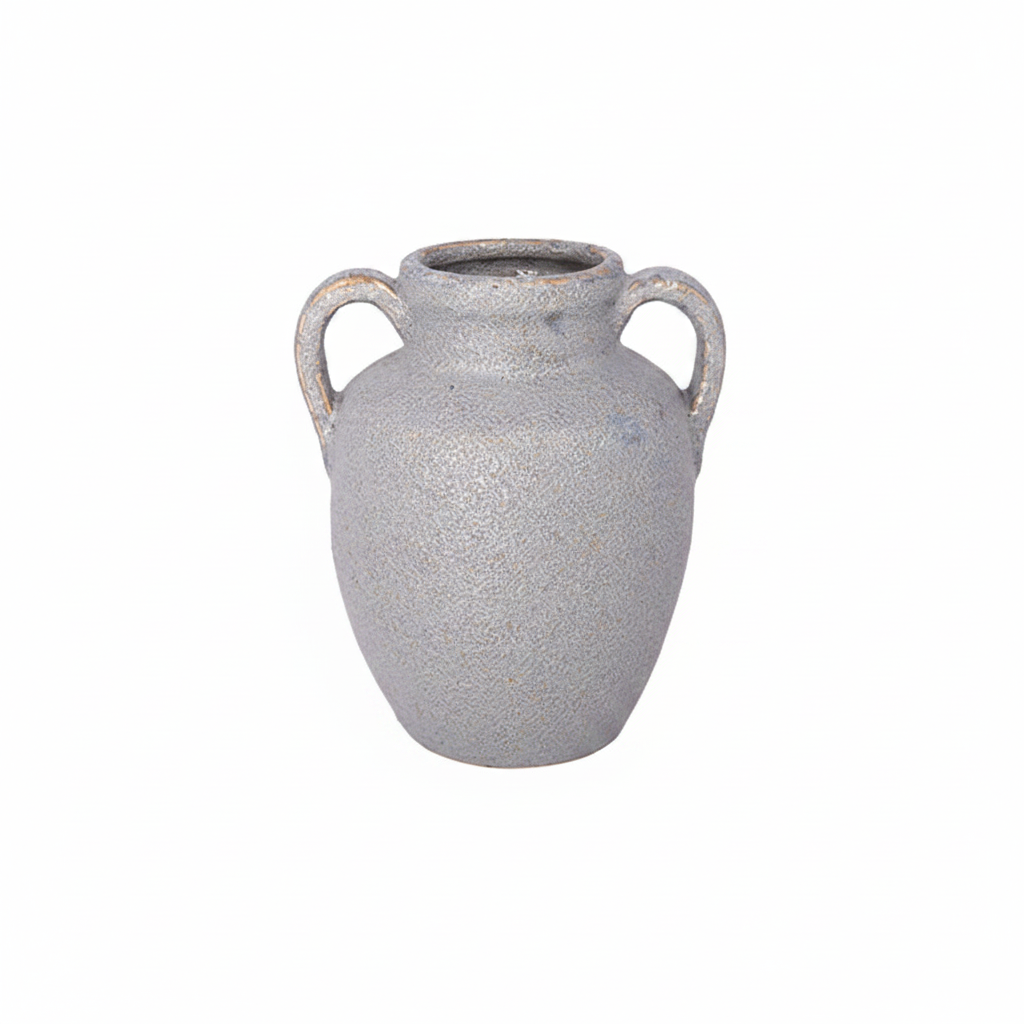 Finja Ceramic Amphora Vase with Lava Texture