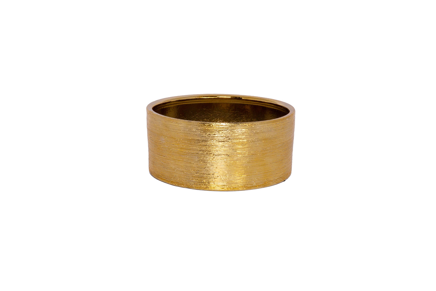 Ceramic Round Vase Gloss Finish Gold