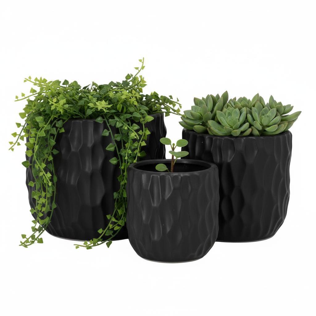Vyne Ceramic Pot Set (Set of 3)