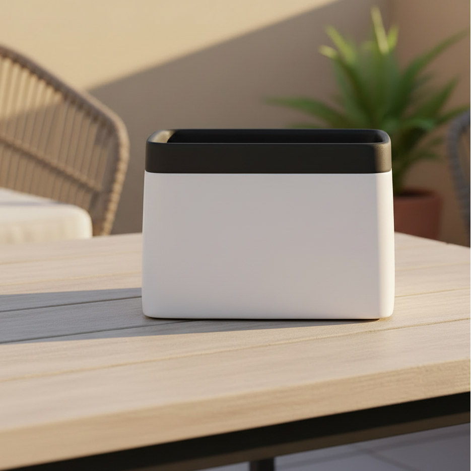 Bravine Rectangular Cement Pot
