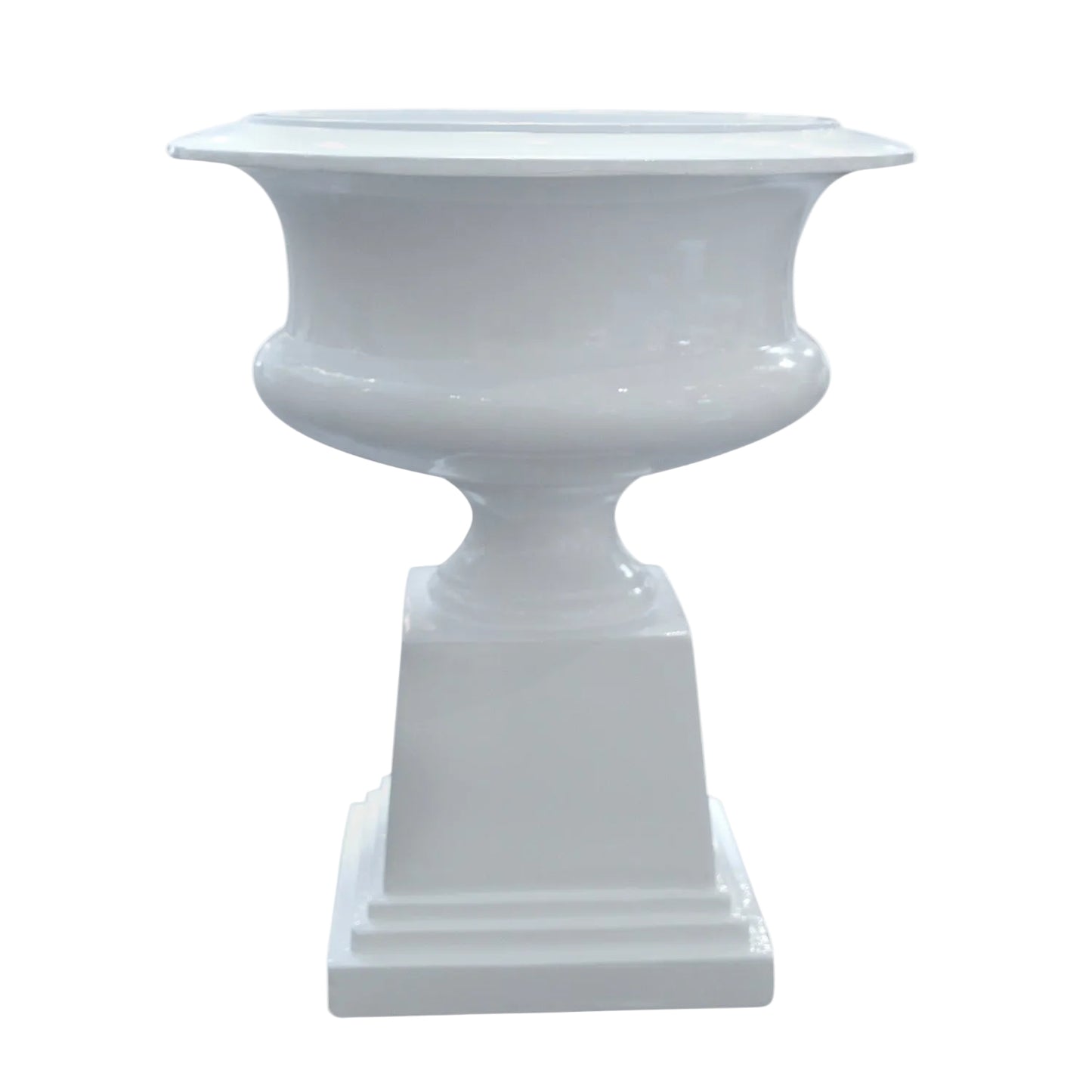 Aluna Classical Campagna Fiberglass Urn Planter with Pedestal
