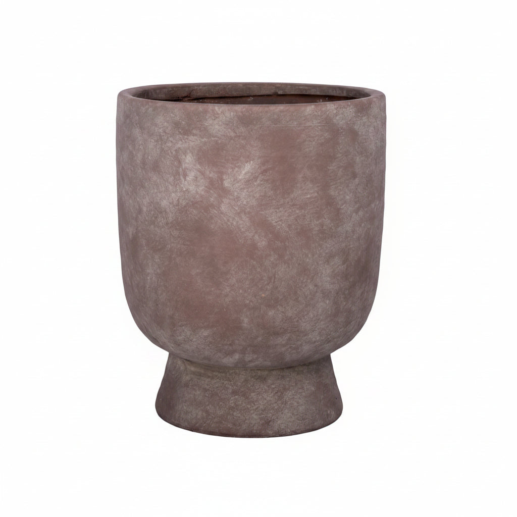 Atasha Goblet-Style Ceramic Planter with Flared Pedestal Base