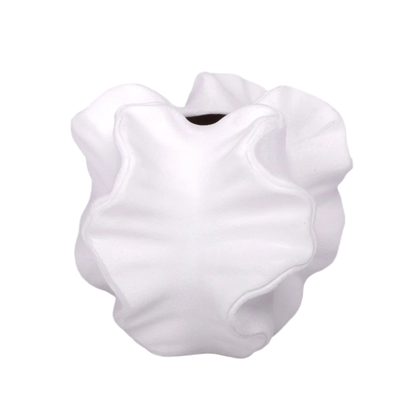 Odessa Ruffled Lobe Ceramic Floral Vase