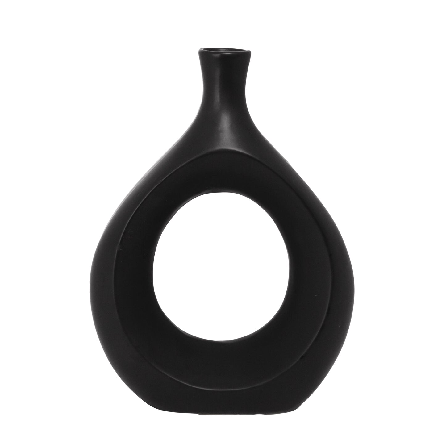 Nelya Sculptural Donut Ceramic Vase