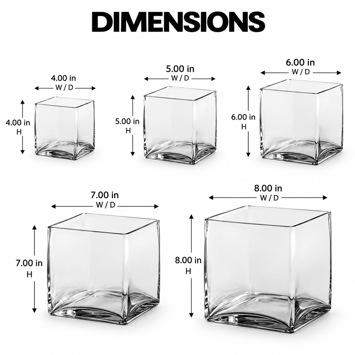 Bria Square Glass Vase