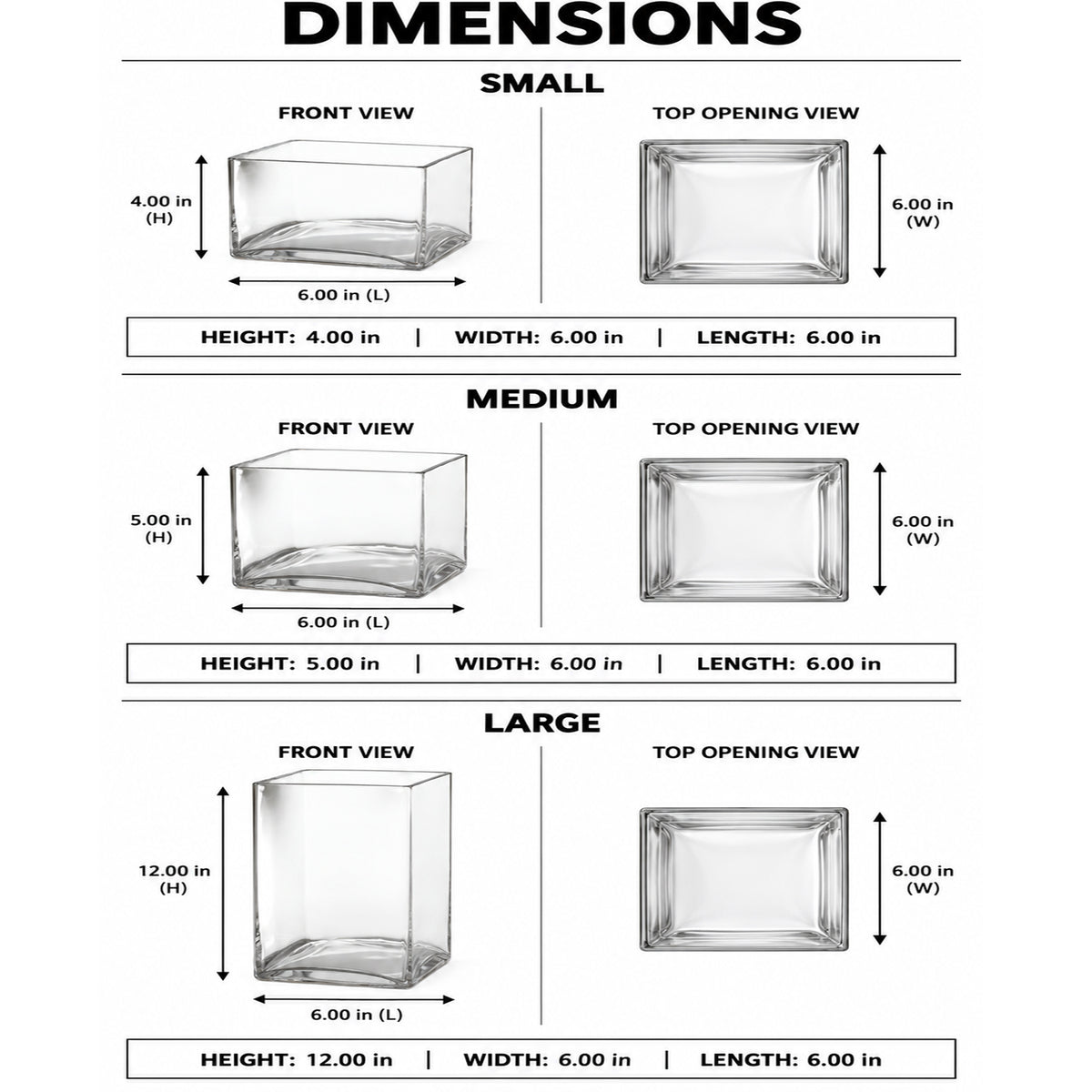 Clario Square Glass Vase