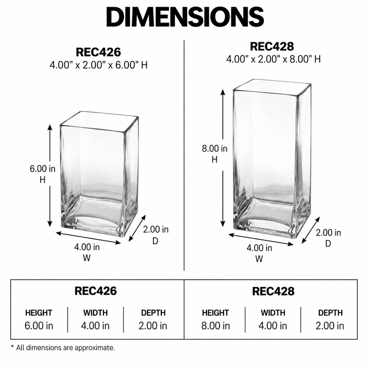 Harriet Clear Glass Block Vase