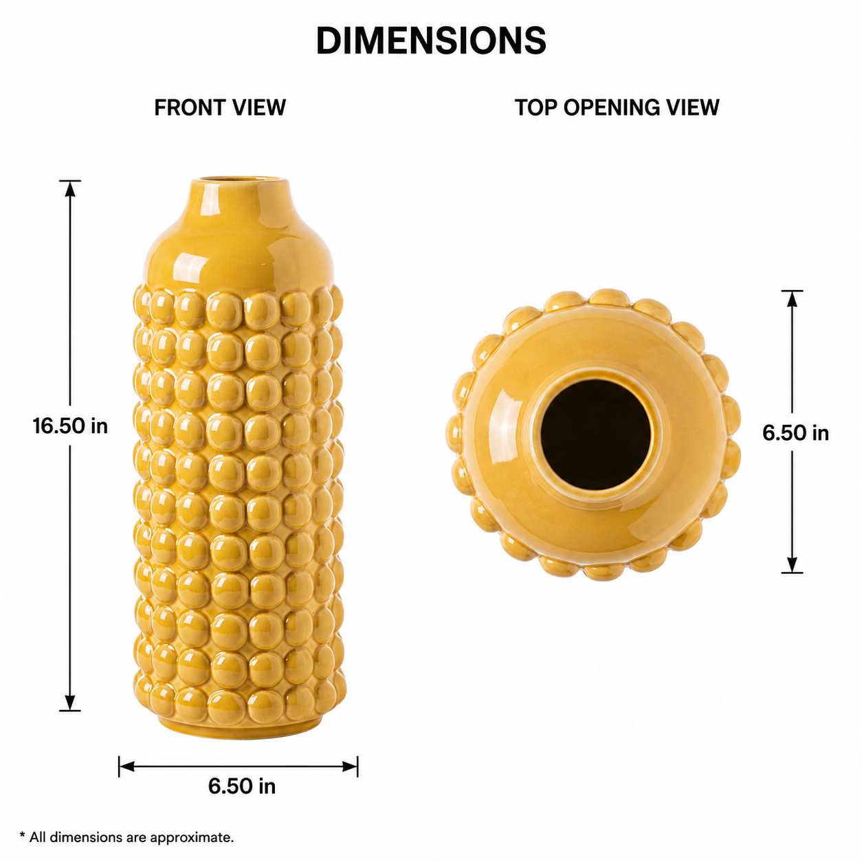 Nessa Round Bubbled Ceramic Vase