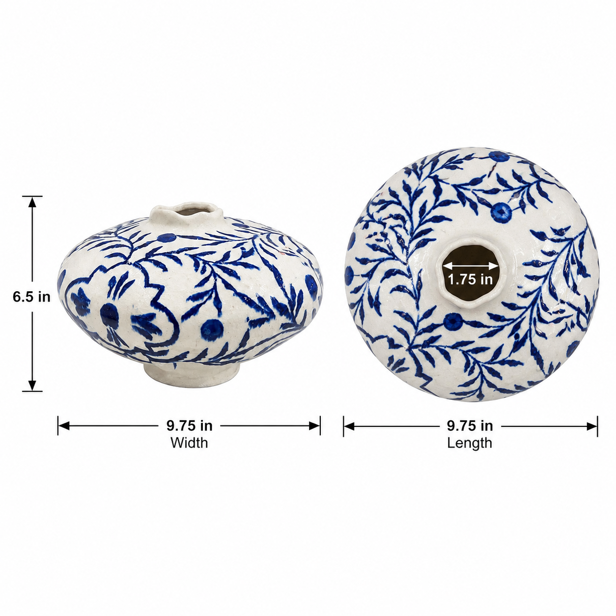 Wella Chinoiserie Orb Ceramic Vase
