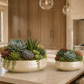Melia Shell Mosaic Bowl Planter Set (Set of 2)