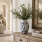 Dina Classic Chinoiserie Ceramic Handled Vase
