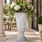 Niya Classic Fiberglass Urn Planter with Pedestal