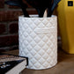 Brinna Embossed Ceramic Utensil Jar