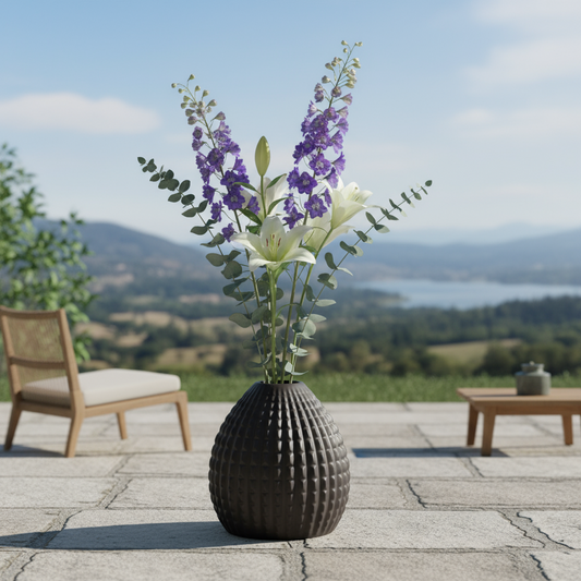 Zoya Matte Black Ceramic Vase