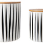 Umberly Ceramic Canister Set with Bamboo Lid (Set of 2)