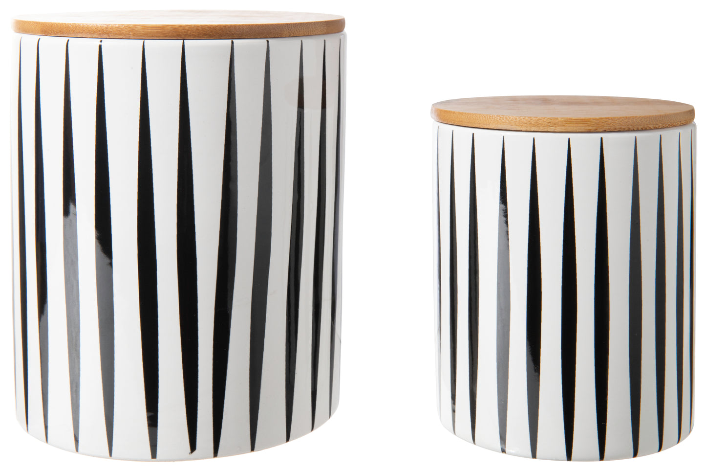Umberly Ceramic Canister Set with Bamboo Lid (Set of 2)