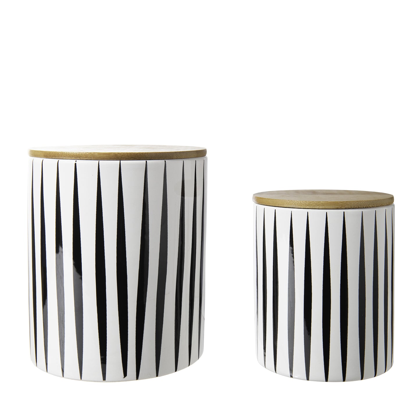 Umberly Ceramic Canister Set with Bamboo Lid (Set of 2)