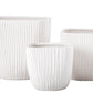 Aurette Brushed Column Ceramic Pot Set (Set of 3)