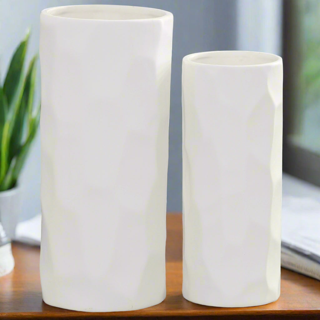 Caisel Cutout Design Ceramic Vase (Set of 2)