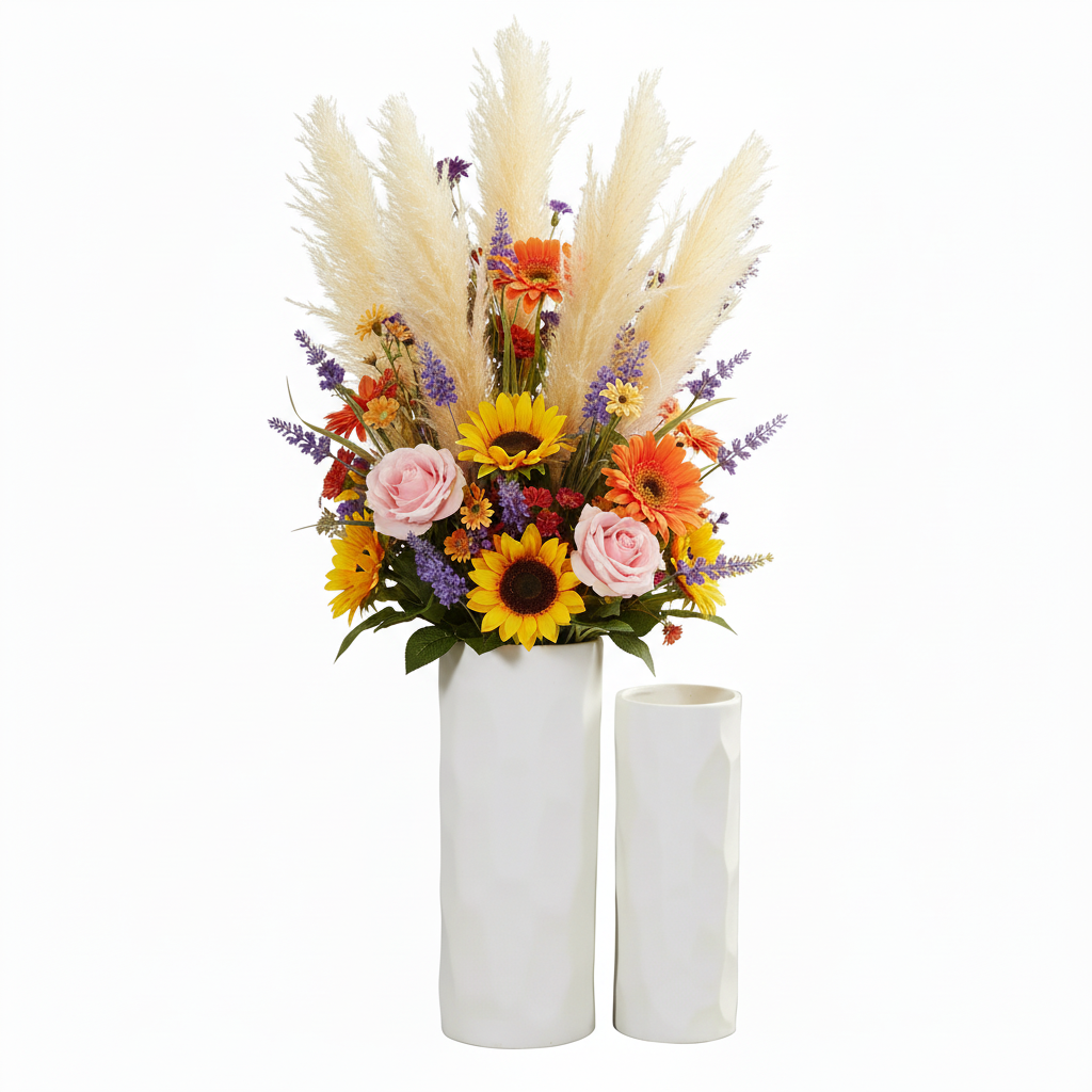 Caisel Cutout Design Ceramic Vase (Set of 2)