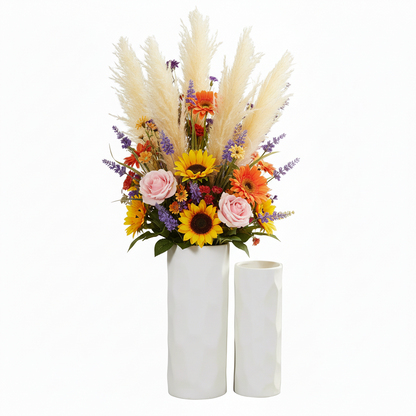 Caisel Cutout Design Ceramic Vase (Set of 2)