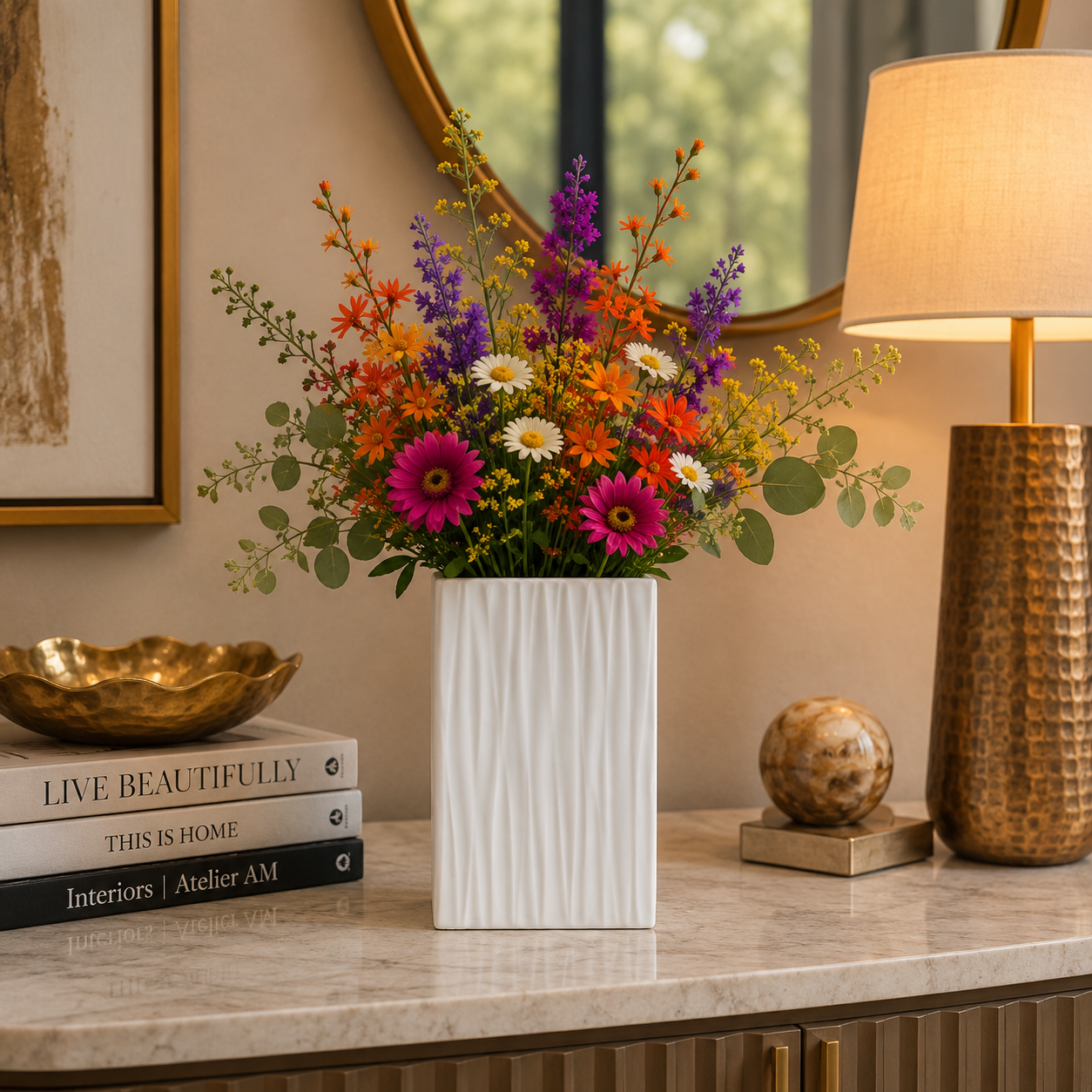 Quarin Modern Rectangular Ceramic Vase
