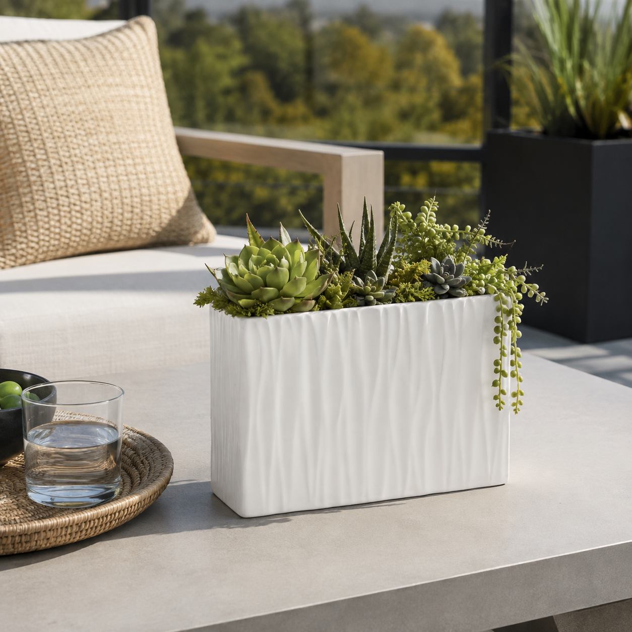 Aeros Ceramic Rectangle Vase