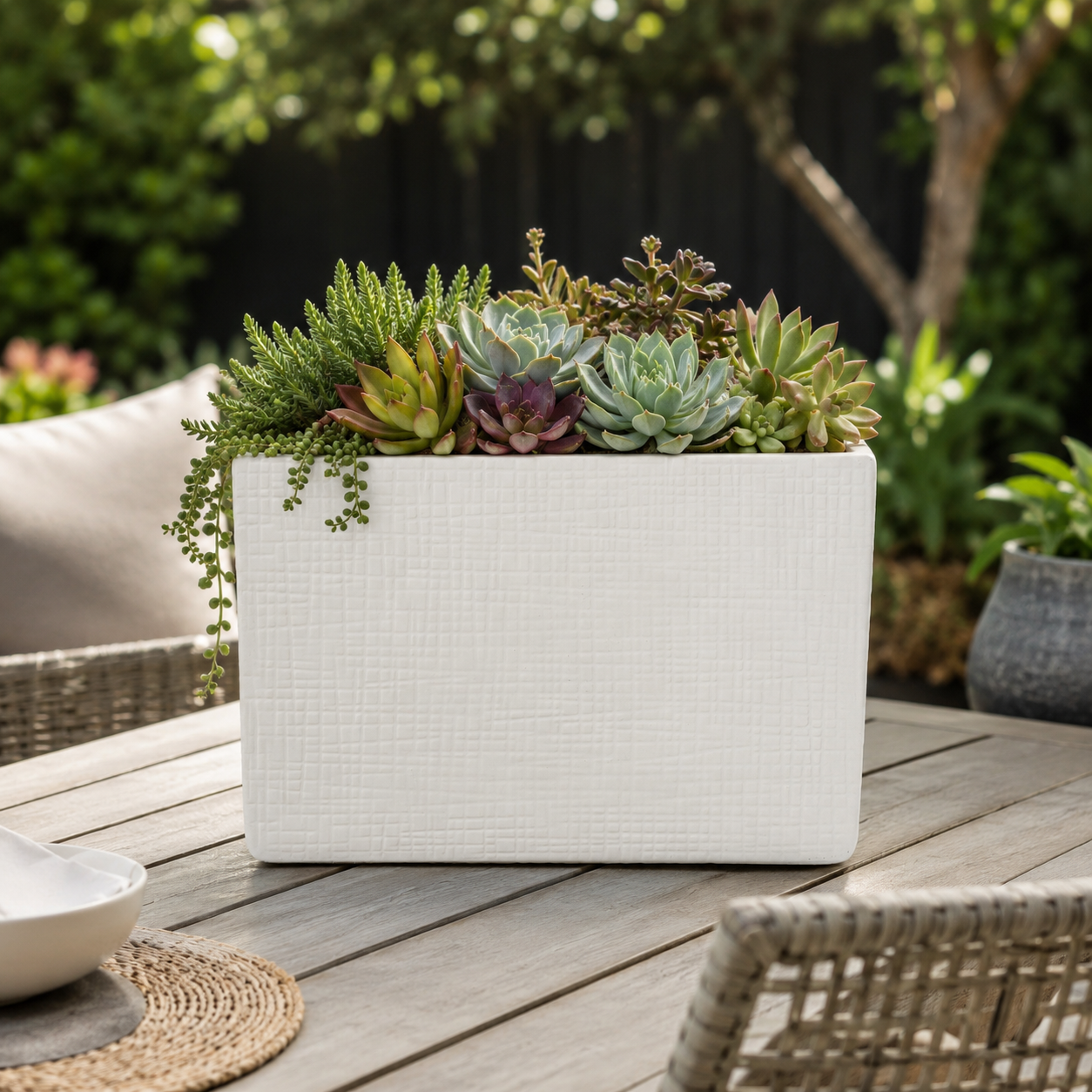 Aeros Ceramic Rectangle Vase