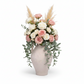 Nova Cream Ceramic Jug Vase with Textured Finish