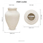 River Handcrafted Textured Urn Vase with Wavy Rim