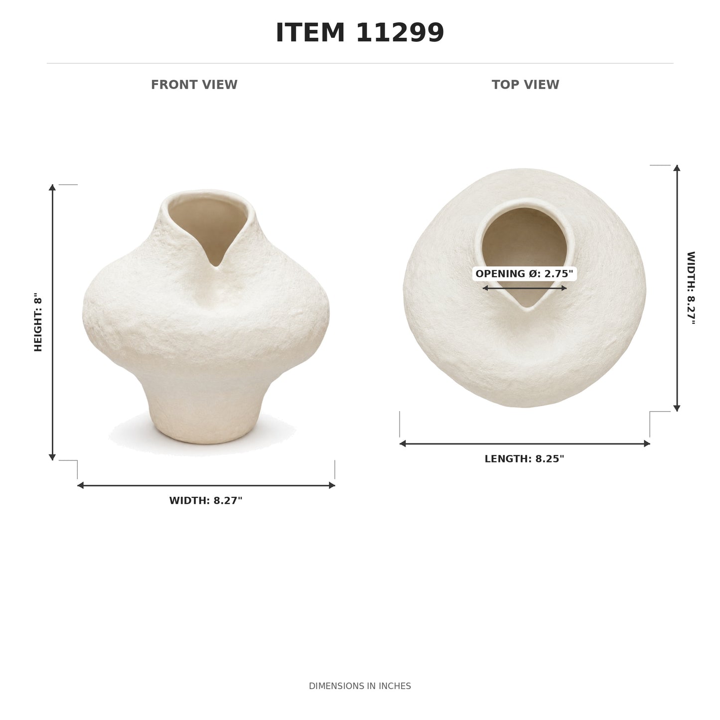 Kelby Handcrafted Sculptural Vest-Shape Vase
