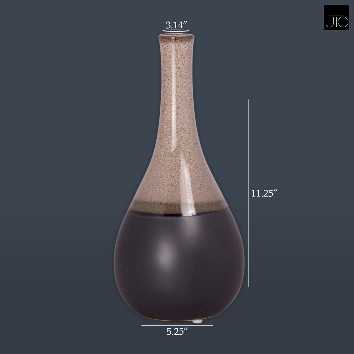 Ondine Ceramic Bellied Vase