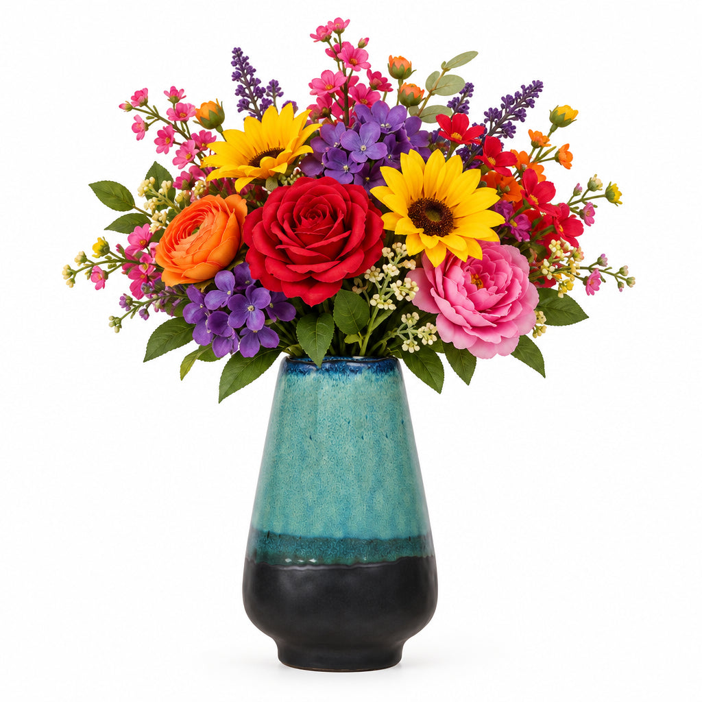 Zina Ceramic Round Bellied Vase