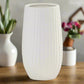 Bernice Textured White Ceramic Vase