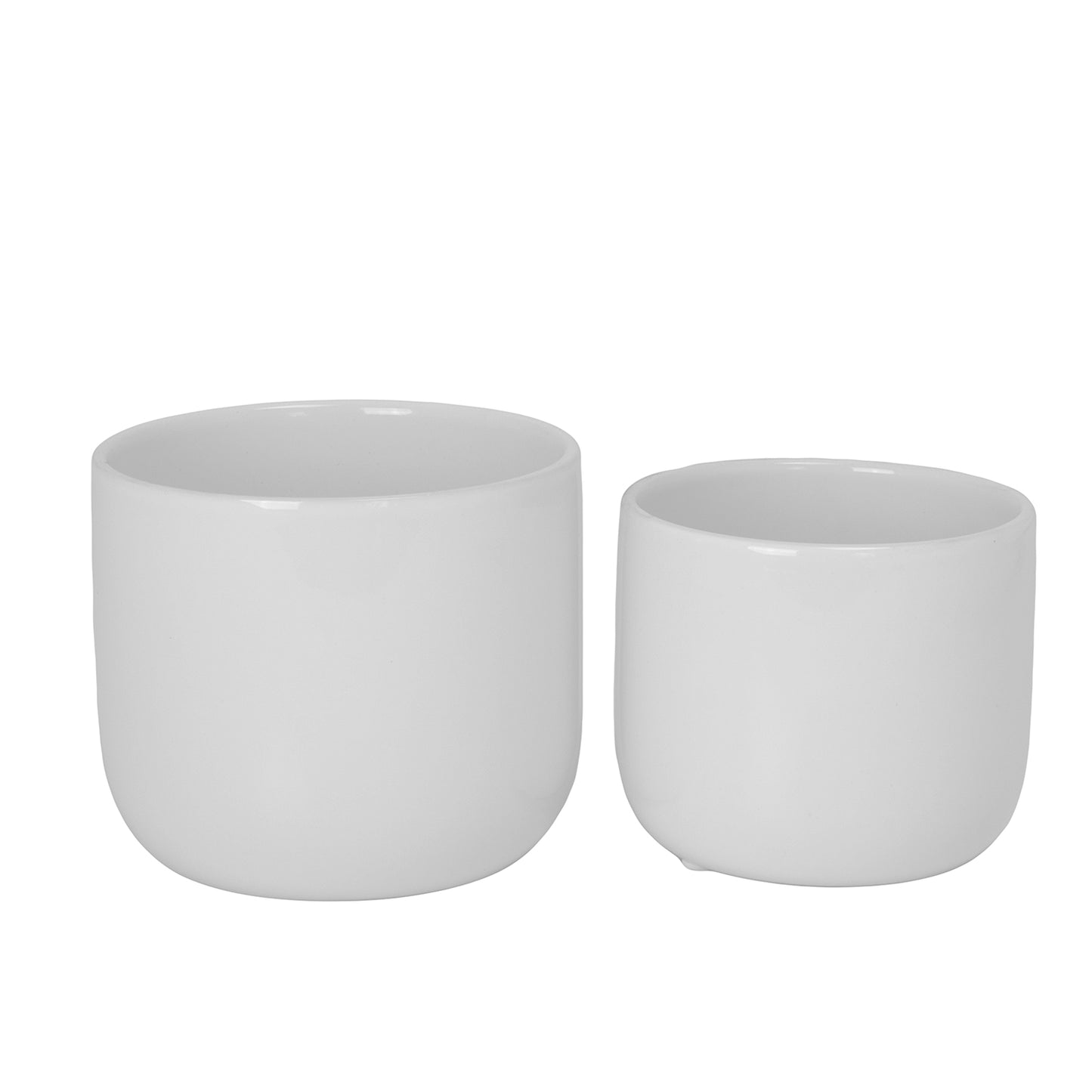 Orvane Gloss White Planter Set (Set of 2)