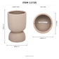 Feya Sculpted Stoneware Pot with Pedestal Base
