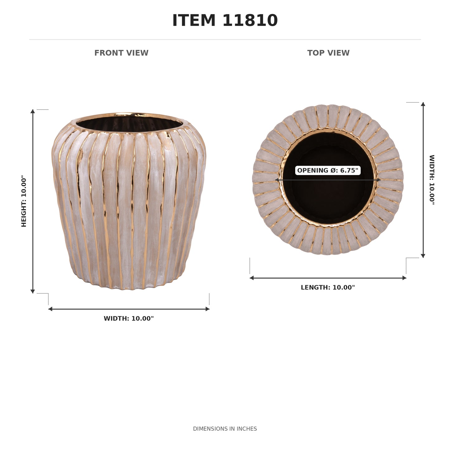 Jaleh Ribbed Ceramic Pot