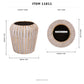 Jaleh Ribbed Ceramic Pot