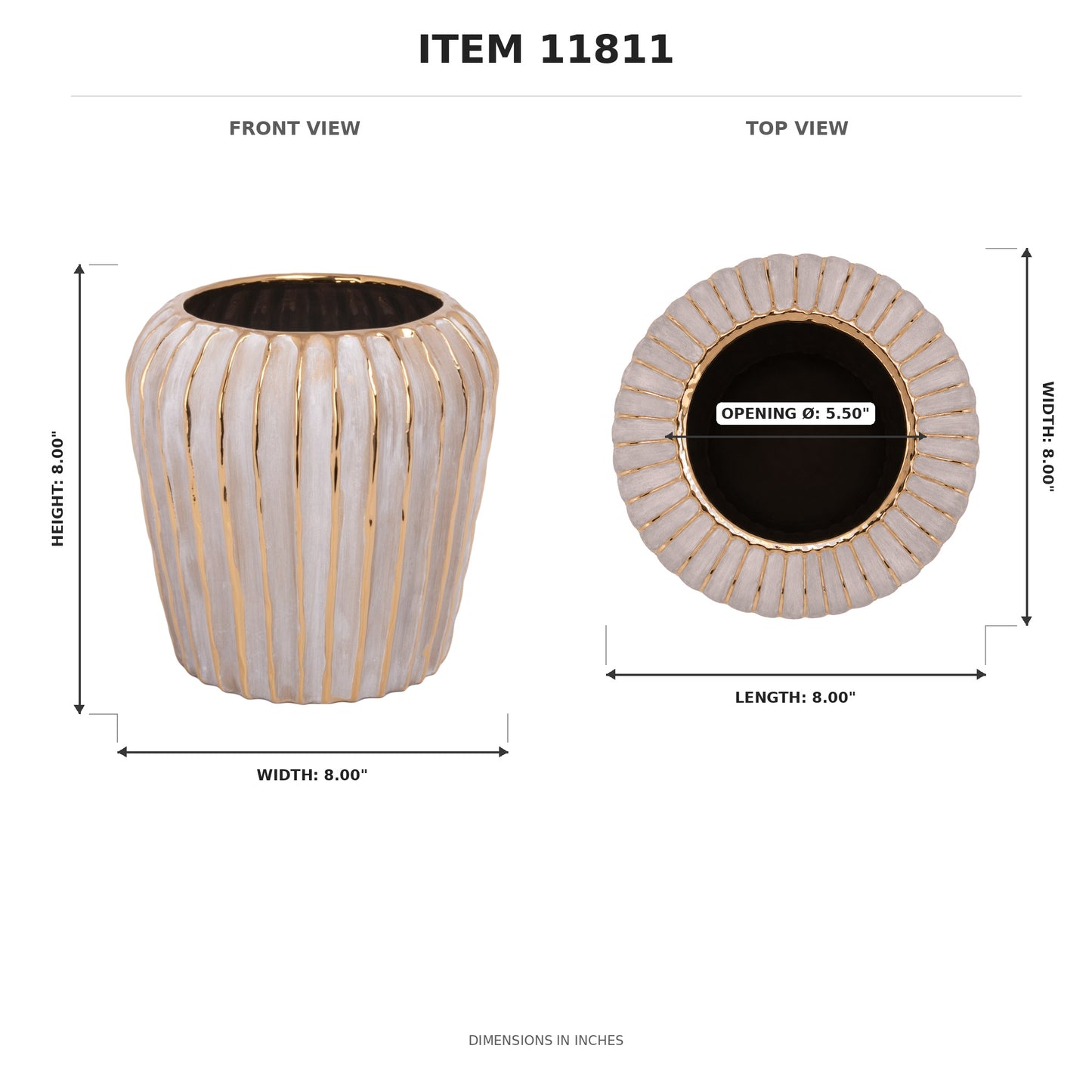 Jaleh Ribbed Ceramic Pot