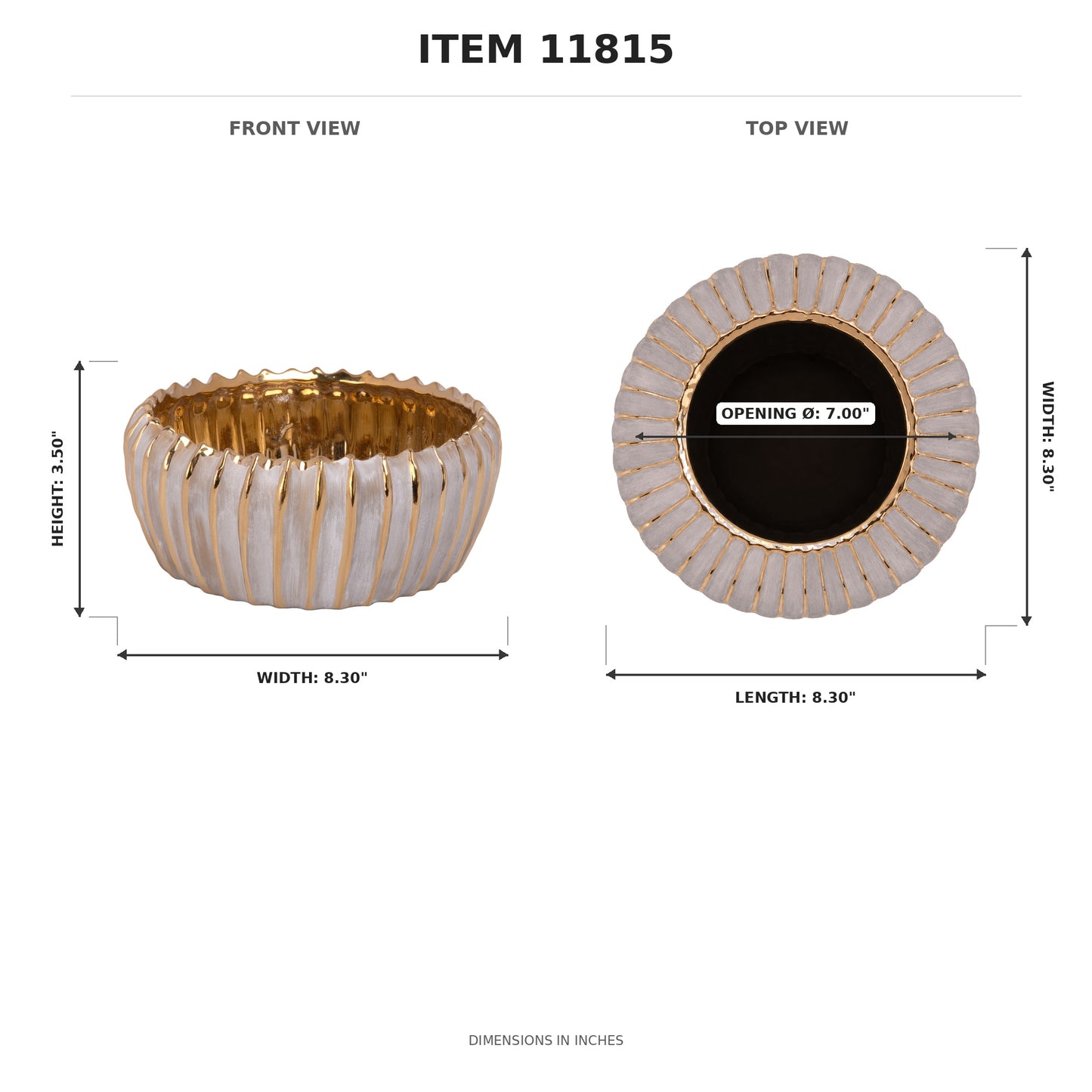 Shams Ribbed Ceramic Bowl