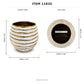 Miley Beehive-Ridged Ceramic Vase