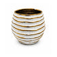 Miley Beehive-Ridged Ceramic Vase