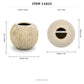 Tara Ribbed Ovoid Ceramic Vase