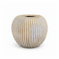 Tara Ribbed Ovoid Ceramic Vase